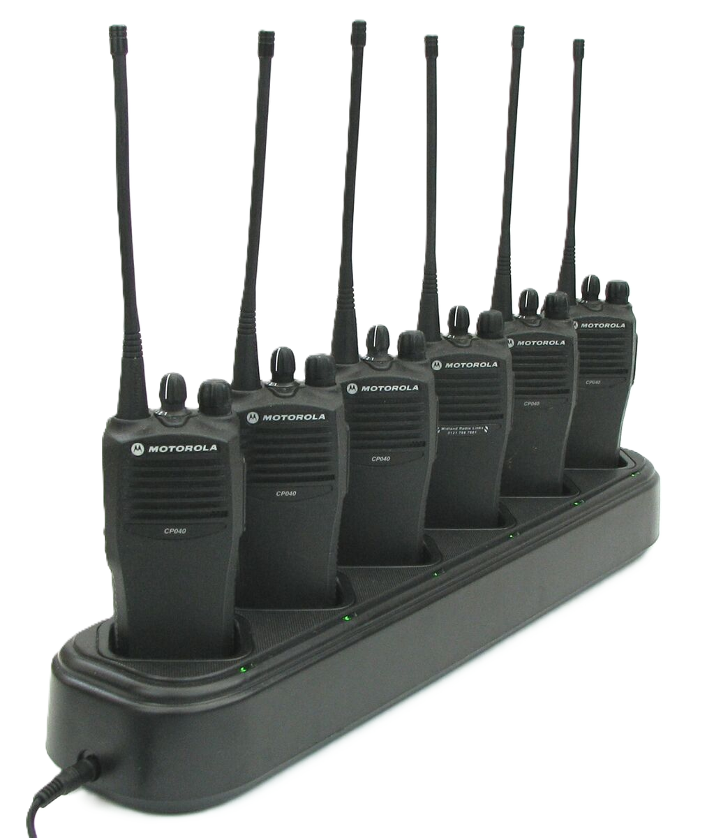 Older model two-way radios for film props