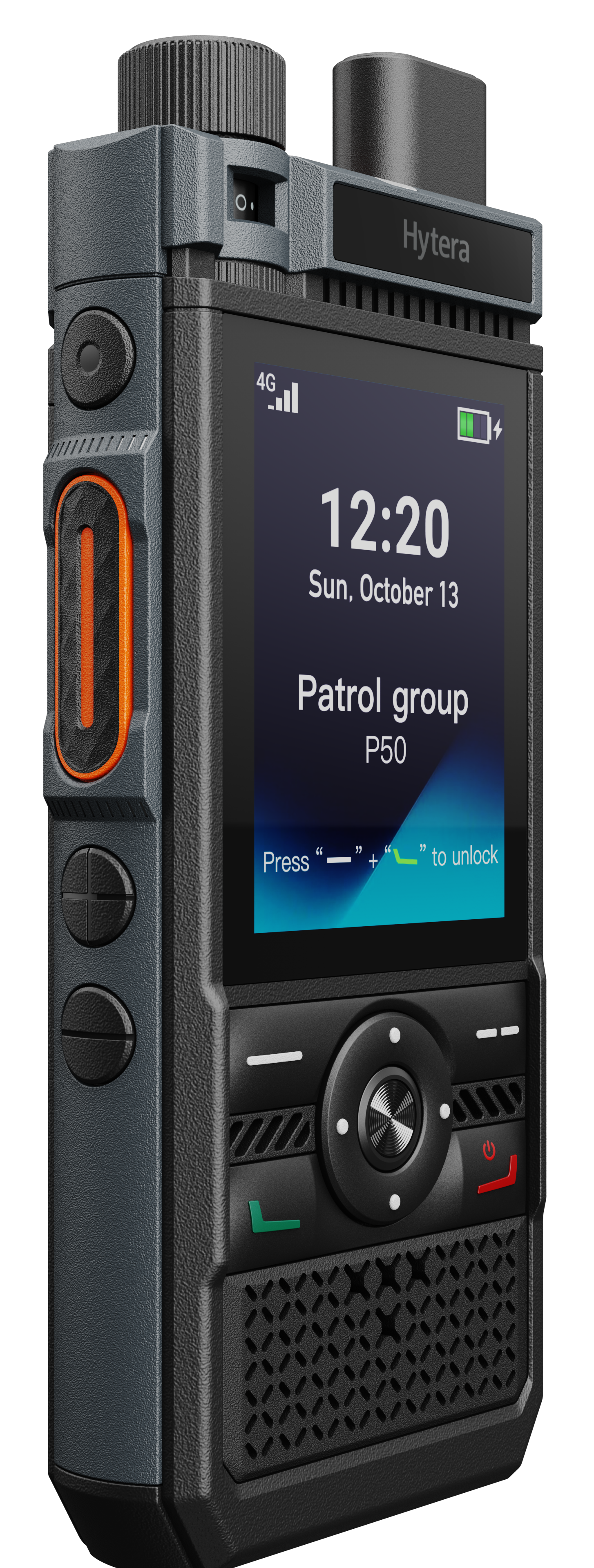 Hytera P50 PoC Radio side view
